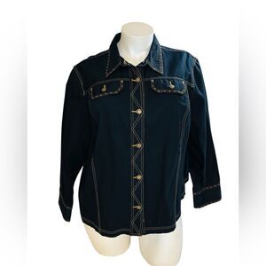 Liz & Me Rhinestone Denim Jacket NWOT
